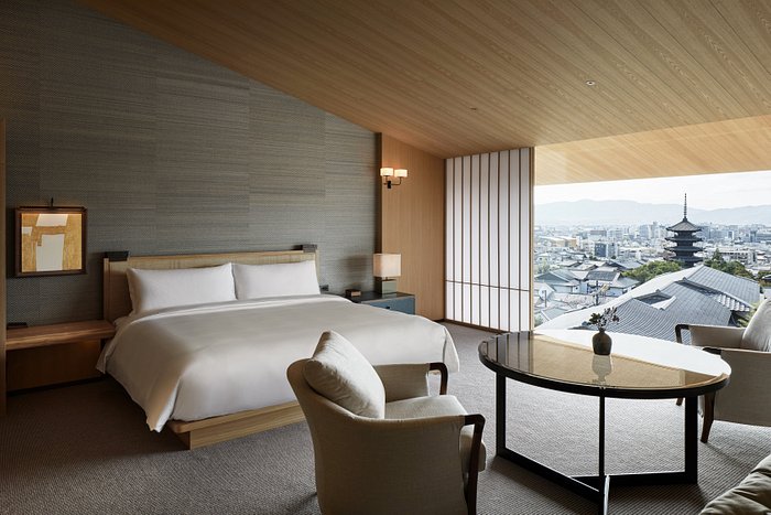 impressive bedroom with garden kyoto park hyatt